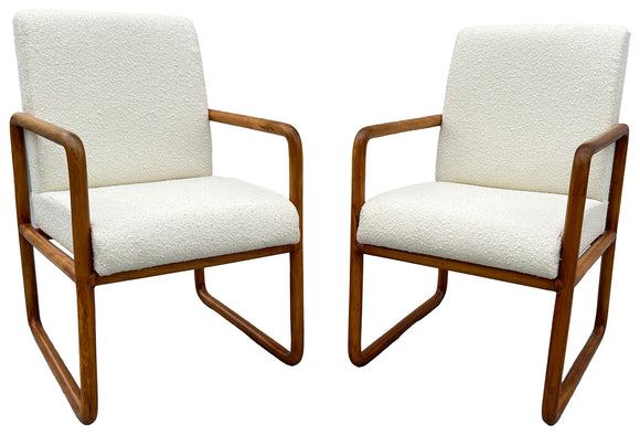 Mid-Century Arm Chairs (Pair) - 02, , Balaji's Antiques and Collectibles - Artisera