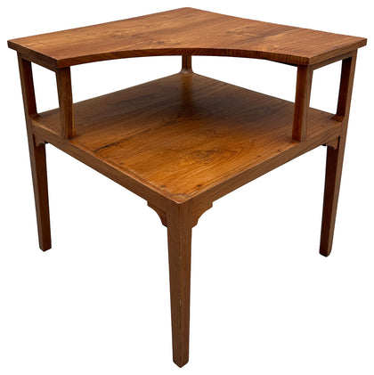 Mid-Century Corner Two-Tier Table