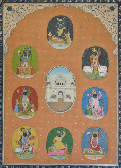 Darshans of Shrinathji, Pushkar Lohar, Ethnic Art - Artisera