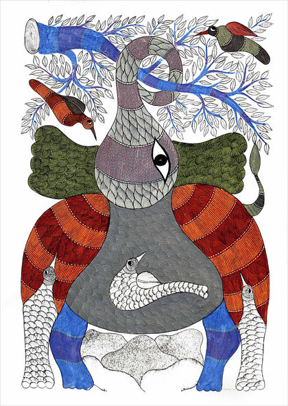 Gond - Untitled 69, Dinesh Shyam, Arts of the Earth - Artisera