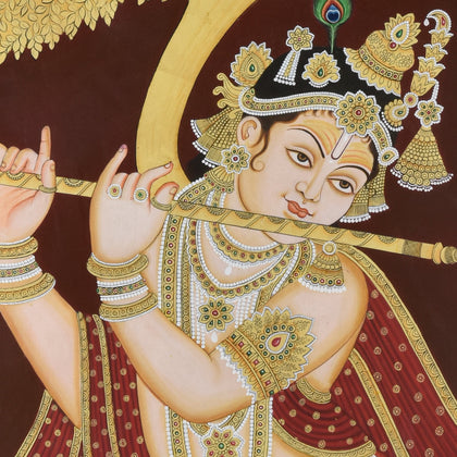 Krishna Playing Flute - 07, Nemichand, Ethnic Art - Artisera