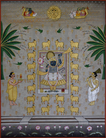 Shrinathji with Cows - 12, , Ethnic Art - Artisera