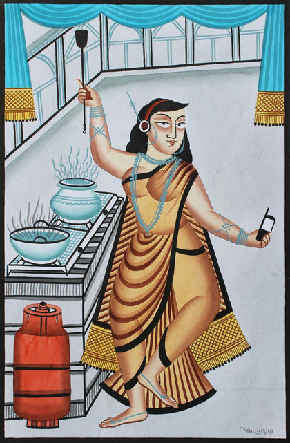 Ta Dhin, Dhin Na, Amar Ranna, Anwar Chitrakar, Emami Chisel Art - Artisera