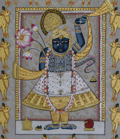 Shrinathji with Cows - 12, , Ethnic Art - Artisera