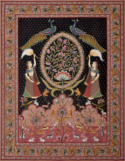Krishna with Peacocks - 01, Nemichand, Ethnic Art - Artisera