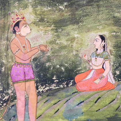 Hanuman and Sita in Ashokavana, , Indian Miniatures - Artisera