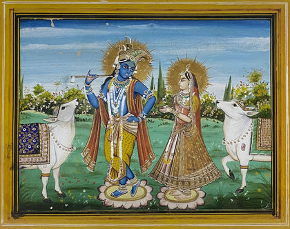 Krishna and Radha, , Indian Miniatures - Artisera