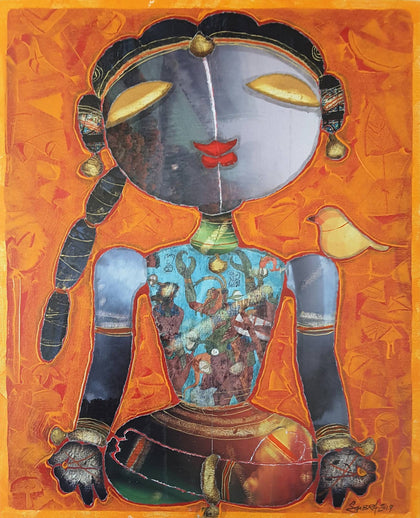 Meditating Girl - 02, G. Subramanian, Internal - Artisera