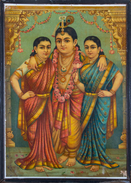 Shree Radha Rukmini Krishna, C G Ramanujam, Balaji Art - Artisera