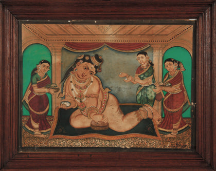 Bala Krishna with Yashoda and Attendants, , Mysore Paintings - Artisera