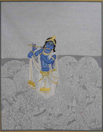 Krishna Playing Flute - 02, , Ethnic Art - Artisera