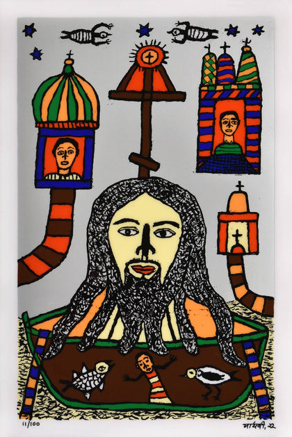 Christ on Boat, Madhvi Parekh, Archer Art Gallery - Artisera