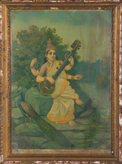 Saraswati and Lakshmi (Pair) 04, Raja Ravi Varma, Balaji Art - Artisera