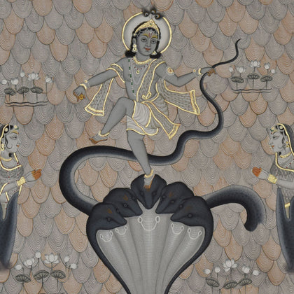 Krishna and Kaliya, , Ethnic Art - Artisera