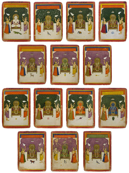 Jain Tirthankaras (Set of 14), , Indian Miniatures - Artisera