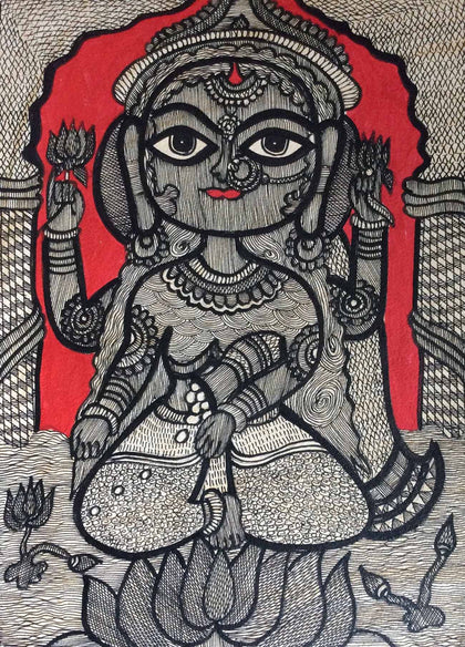 Madhubani - Untitled AKJ 08, A Kumar Jha, Gallery Ragini - Artisera