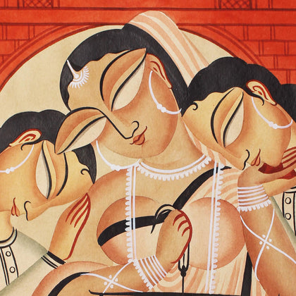 Amar Nidhane Dujon Shoman, Anwar Chitrakar, Emami Chisel Art - Artisera