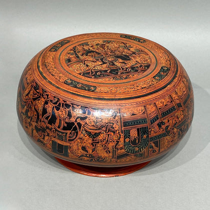 Burmese Lacquer Water Pot, , Burmese Lacquerware - Artisera