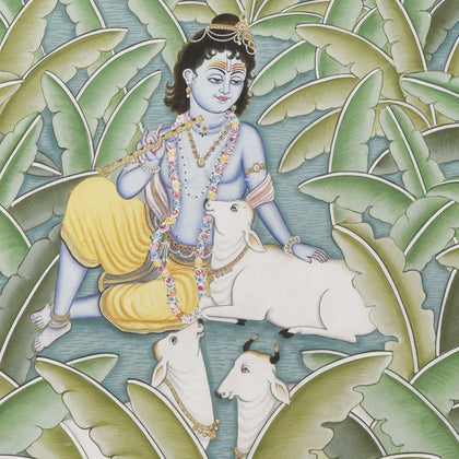 Krishna in Forest - 04, Nemichand, Ethnic Art - Artisera