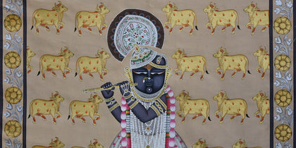 Shrinathji With Cows - 04, , Ethnic Art - Artisera