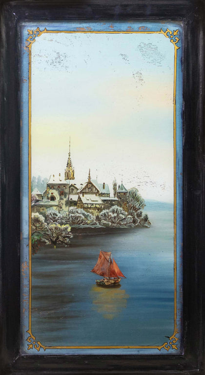 River Danube or Rhine, , Balaji Reverse Glass - Artisera