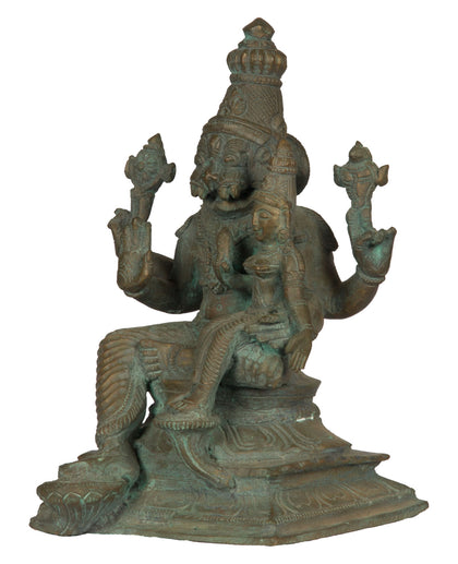 Lakshmi Narasimha, , Lost Wax Bronze Sculptures - Artisera