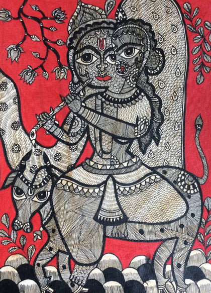 Madhubani - Untitled AKJ 12, A Kumar Jha, Gallery Ragini - Artisera