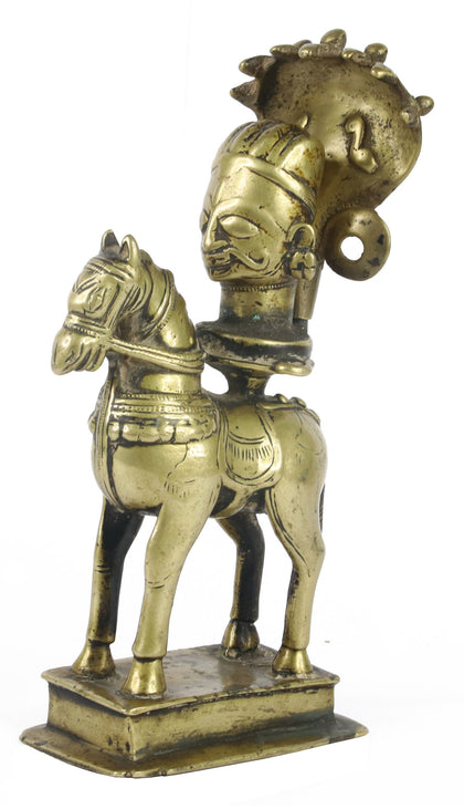 Mukhalinga on Horse, , Balaji's Antiques and Collectibles - Artisera