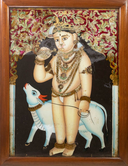 Krishna Gopala - 02, , Balaji Reverse Glass - Artisera