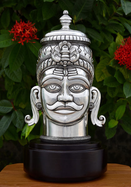 Shiva Head 4, , Silver Showpieces - Artisera