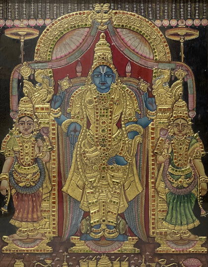 Vishnu with Sridevi and Bhudevi, , Mriya Arts - Artisera