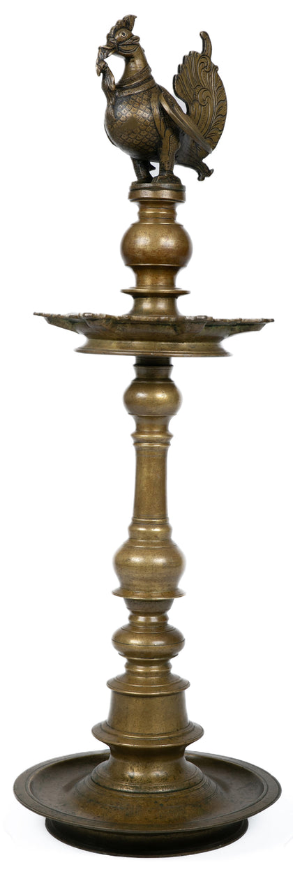 Lamp with Hamsa Finial - 02, , Ritual Lamps - Artisera