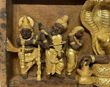 Anantashayana Gilded Panel, , Balaji's Antiques and Collectibles - Artisera