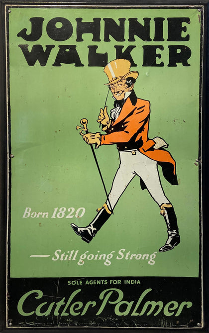 Johnnie Walker Advertisement Board, , Balaji's Antiques and Collectibles - Artisera