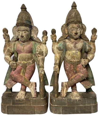 Dwarapalakas (Pair) - 02, , Balaji's Antiques and Collectibles - Artisera