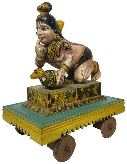Bala Krishna Pull Toy, , Balaji's Antiques and Collectibles - Artisera