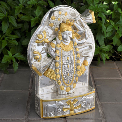 Shrinathji with Pure Gold Leaf, , Silver Showpieces - Artisera