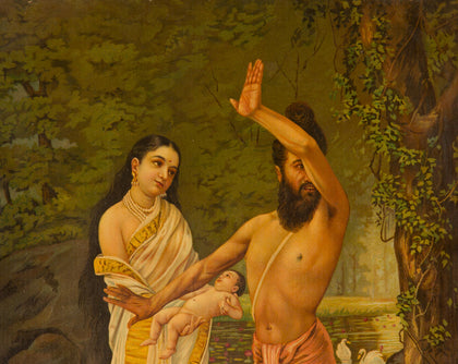 Birth of Shakuntala, Raja Ravi Varma, Balaji Art - Artisera