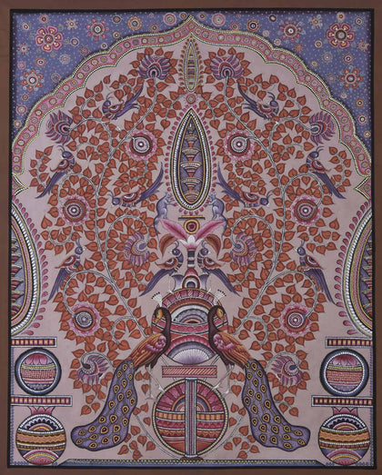 Tree with Peacocks - 03, Nemichand, Ethnic Art - Artisera