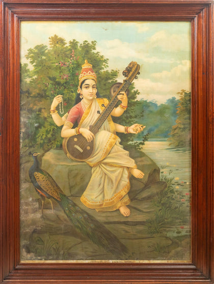 Saraswati and Lakshmi (Pair) 06, Raja Ravi Varma, Balaji Art - Artisera