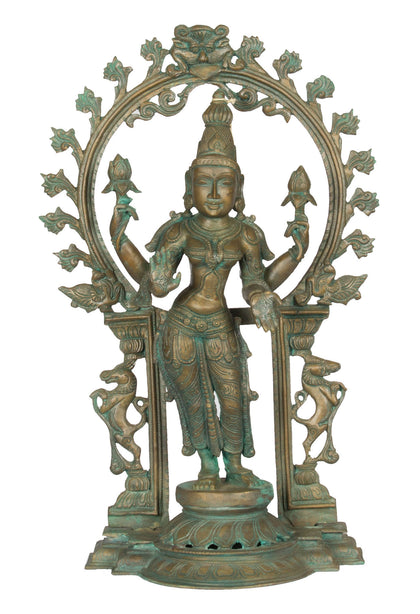 Lakshmi with Arch, , Lost Wax Bronze Sculptures - Artisera