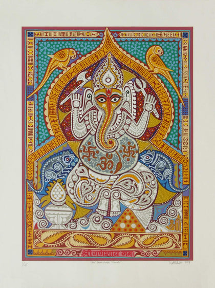 Shree Ganeshay Namah, Jyoti Bhatt, Archer Art Gallery - Artisera