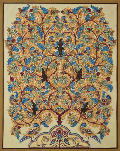 Krishna In Tree - 01, Nemichand, Ethnic Art - Artisera