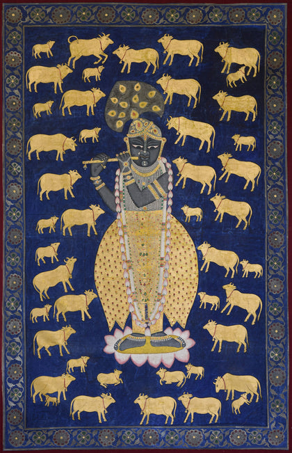 Shrinathji With Cows - 02, , Ethnic Art - Artisera