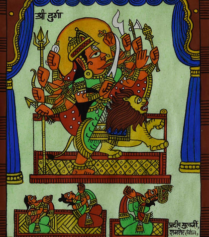 Phad 13 - Shree Durga, , Phad Art - Artisera