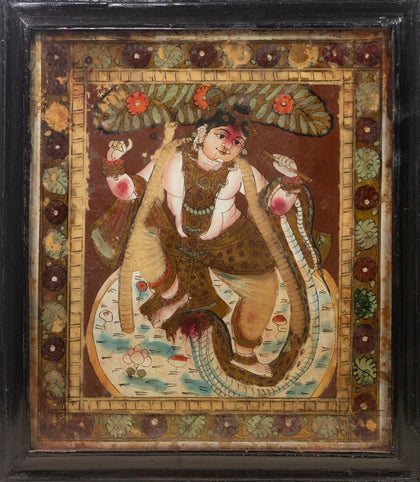 Kalinga Mardhana Krishna - 02, , Balaji Reverse Glass - Artisera