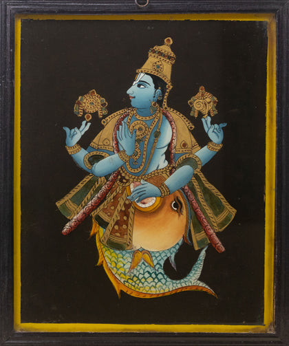 Matsya - 01, , Balaji Reverse Glass - Artisera