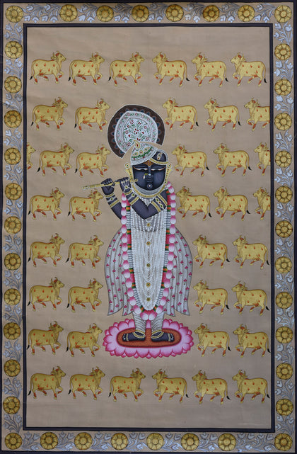 Shrinathji With Cows - 04, , Ethnic Art - Artisera