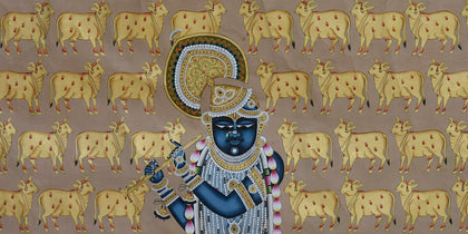 Shrinathji With Cows - 03, , Ethnic Art - Artisera