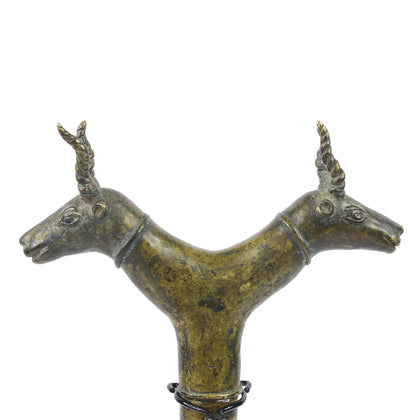Crutch Handles with Antelope Heads, , Balaji's Antiques and Collectibles - Artisera